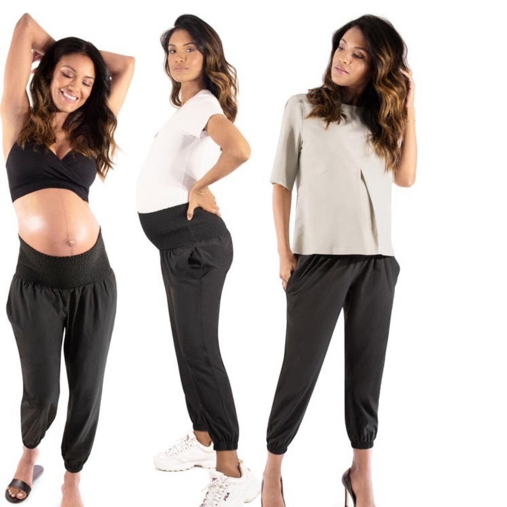 Ingrid & Isabel smocked Waist Maternity Joggers